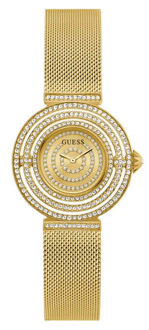 Buy Shop Guess Dream Quartz Gold Dial Gold Mesh Strap Watch For Women - GW0550L2 USA Online