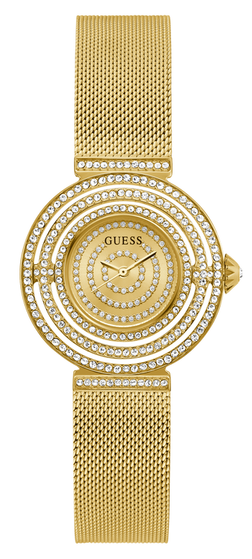 Buy Shop Guess Dream Quartz Gold Dial Gold Mesh Strap Watch For Women - GW0550L2 USA Online