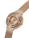 Buy Shop Guess Dream Crystals Rose Gold Dial Rose Gold Mesh Bracelet Watch For Women - GW0550L3 USA Online