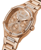 Buy Shop Guess Duchees Quartz Rose Gold Dial Rose Gold Steel Strap Watch For Women - GW0558L3 USA Online