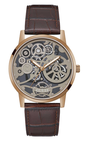 Buy Shop Guess Gadget Brown Dial Brown Leather Strap Watch for Men - GW0570G2 USA Online