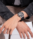 Buy Shop Guess Headline Chronograph Grey Dial Black Rubber Strap Watch for Men - GW0571G1 USA Online