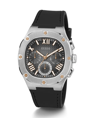 Buy Shop Guess Headline Chronograph Grey Dial Black Rubber Strap Watch for Men - GW0571G1 USA Online