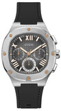 Buy Shop Guess Headline Chronograph Grey Dial Black Rubber Strap Watch for Men - GW0571G1 USA Online