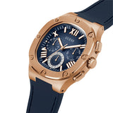 Buy Shop Guess Headline Multifunction Quartz Blue Dial Blue Silicone Strap Watch For Men - GW0571G2 USA Online