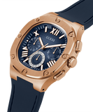 Buy Shop Guess Headline Multifunction Quartz Blue Dial Blue Silicone Strap Watch For Men - GW0571G2 USA Online