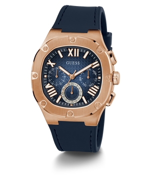 Guess Headline Multifunction Quartz Blue Dial Blue Silicone Strap Watch For Men - GW0571G2
