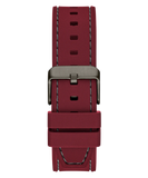 Buy Shop Guess Headline Multifunction Grey Dial Burgundy Silicone Strap Watch For Men - GW0571G4 USA Online