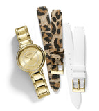 Buy Shop Guess Montage Quartz Gold Dial Gold Steel Strap Watch For Women - GW0588L1 USA Online