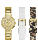 Buy Shop Guess Montage Quartz Gold Dial Gold Steel Strap Watch For Women - GW0588L1 USA Online