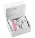 Buy Shop Guess Montage Quartz Silver Dial Silver Steel Strap Watch For Women - GW0588L2 USA Online