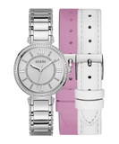 Buy Shop Guess Montage Quartz Silver Dial Silver Steel Strap Watch For Women - GW0588L2 USA Online