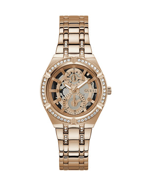 Buy Shop Guess Allara Quartz Rose Gold Dial Rose Gold Steel Strap Watch For Women - GW0604L3 USA Online