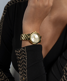 Buy Shop Guess Rumour Quartz Gold Dial Gold Steel Strap Watch For Women - GW0613L2 USA Online
