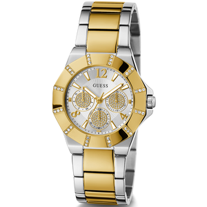 Buy Shop Guess Sunray Multifunction Silver Dial Two Tone Steel Strap Watch for Women - GW0616L2 USA Online
