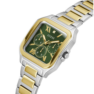 Buy Shop Guess Dress Chronograph Multifunction Green Dial Two Tone Steel Strap Watch For Men - GW0631G1 USA Online