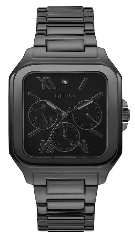 Buy Shop Guess Integrity Analog Black Dial Black Steel Strap Watch for Men - GW0631G2 USA Online