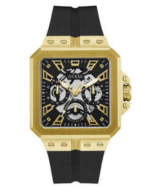 Buy Shop Guess Leo Multifunction Black Dial Black Silicone Strap Watch For Men - GW0637G2 USA Online