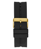 Buy Shop Guess King Quartz Crystals Gold Dial Black Silicone Strap Watch For Men - GW0537G2 USA Online