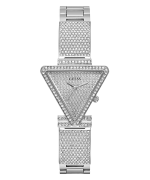 Buy Shop Guess Fame Quartz Crystals Silver Dial Silver Steel Strap Watch For Women - GW0644L1 USA Online