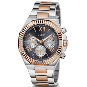 Buy Shop Guess Equity Multifunction Black Dial Two Tone Steel Strap Watch For Men - GW0703G4 USA Online