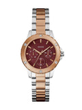 Buy Shop Guess Mist Analog Maroon Dial Two Tone Steel Strap Watch For Women - GW0723L2 USA Online