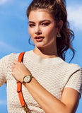 Buy Shop Guess Lily Quartz Gold Dial Gold Steel Strap Watch For Women - GW0528L2 USA Online