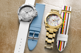 Buy Shop Guess Exclusive Multi Color White Dial Gold Steel Strap Watch for Women - GW0457L1 USA Online