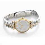 Buy Shop Emporio Armani Gianni T Bar Analog White Dial Two Tone Steel Strap Watch For Women - AR2076 USA Online