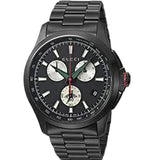Buy Shop Gucci G-Timeless Chronograph Black Dial Black Steel Strap Watch For Men - YA126268 USA Online