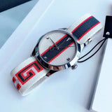 Buy Shop Gucci G Timeless Quartz White Dial Two Tone NATO Strap Watch For Men - YA1264071 USA Online
