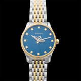 Buy Shop Gucci G Timeless Quartz Blue Dial Two Tone Steel Strap Watch For Women - YA1265029 USA Online