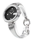 Buy Shop Gucci Guccisima Quartz Black Dial Silver Steel Strap Watch For Women - YA134501 USA Online