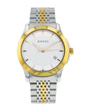Buy Shop Gucci G Timeless Silver Dial Two Tone Steel Strap Watch For Men - YA126409 USA Online