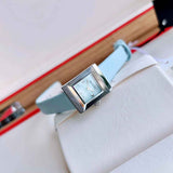 Buy Shop Gucci G-Frame Pastel Blue Mother of Pearl Dial Blue Leather Strap Watch For Women - YA128531 USA Online