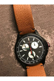 Buy Shop Gucci G-Timeless Chronograph Black Dial Brown Leather Strap Watch For Men - YA126271 USA Online