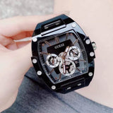 Buy Shop Guess Phoenix Multifunction Black Dial Black Rubber Strap Watch for Men - GW0203G3 USA Online