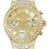 Buy Shop Guess Moonlight Multi Function Diamonds Gold Dial Gold Steel Strap Watch for Women - GW0320L2 USA Online