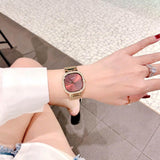 Buy Shop Guess Quartz Red Dial Gold Mesh Strap Watch For Women - GW0354L4 USA Online