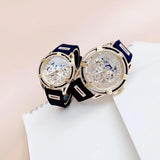 Buy Shop Guess King Quartz Crystals Gold Dial Black Silicone Strap Watch For Men - GW0537G2 USA Online