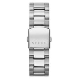 Buy Shop Guess Atlas Chronograph Black Dial Silver Steel Strap Watch For Men - W0668G3 USA Online