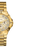 Buy Shop Guess Vista Diamonds Gold Dial Gold Steel Strap Watch for Women - W13573L1 USA Online
