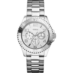 Buy Shop Guess BFF Multifunction Silver Dial Silver Steel Strap Watch for Women - W0231L1 USA Online