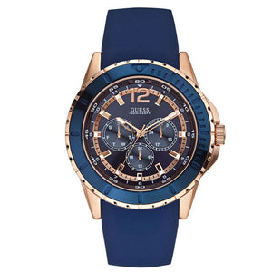 Buy Shop Guess Maverick Blue Dial Blue Rubber Strap Watch for Men - W0485G1 USA Online