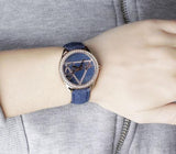 Guess Little Flirt Quartz Blue Dial Blue Leather Strap Watch For Women - W0456L6
