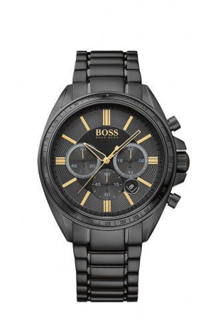 Buy Shop Hugo Boss Driver Black Dial Black Steel Strap Watch for Men - 1513277 USA Online