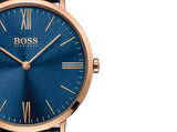 Buy Shop Hugo Boss Jackson Blue Dial Black Leather Strap Watch for Men - 1513371 USA Online