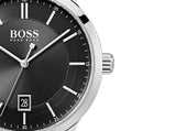 Buy Shop Hugo Boss Officer Black Dial Silver Steel Strap Watch for Men - 1513614 USA Online