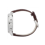 Buy Shop Hugo Boss Ambassador Chronograph Silver Dial Brown Leather Strap Watch For Men - HB1513195 USA Online