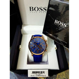 Buy Shop Hugo Boss Ambassador Chronograph Blue Dial Blue Leather Strap Watch For Men - HB1513320 USA Online